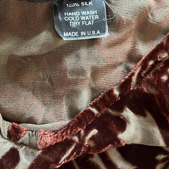 Vintage Citron of Santa Monica silk cut velvet sheer maxi dress - Picture 2 of 4